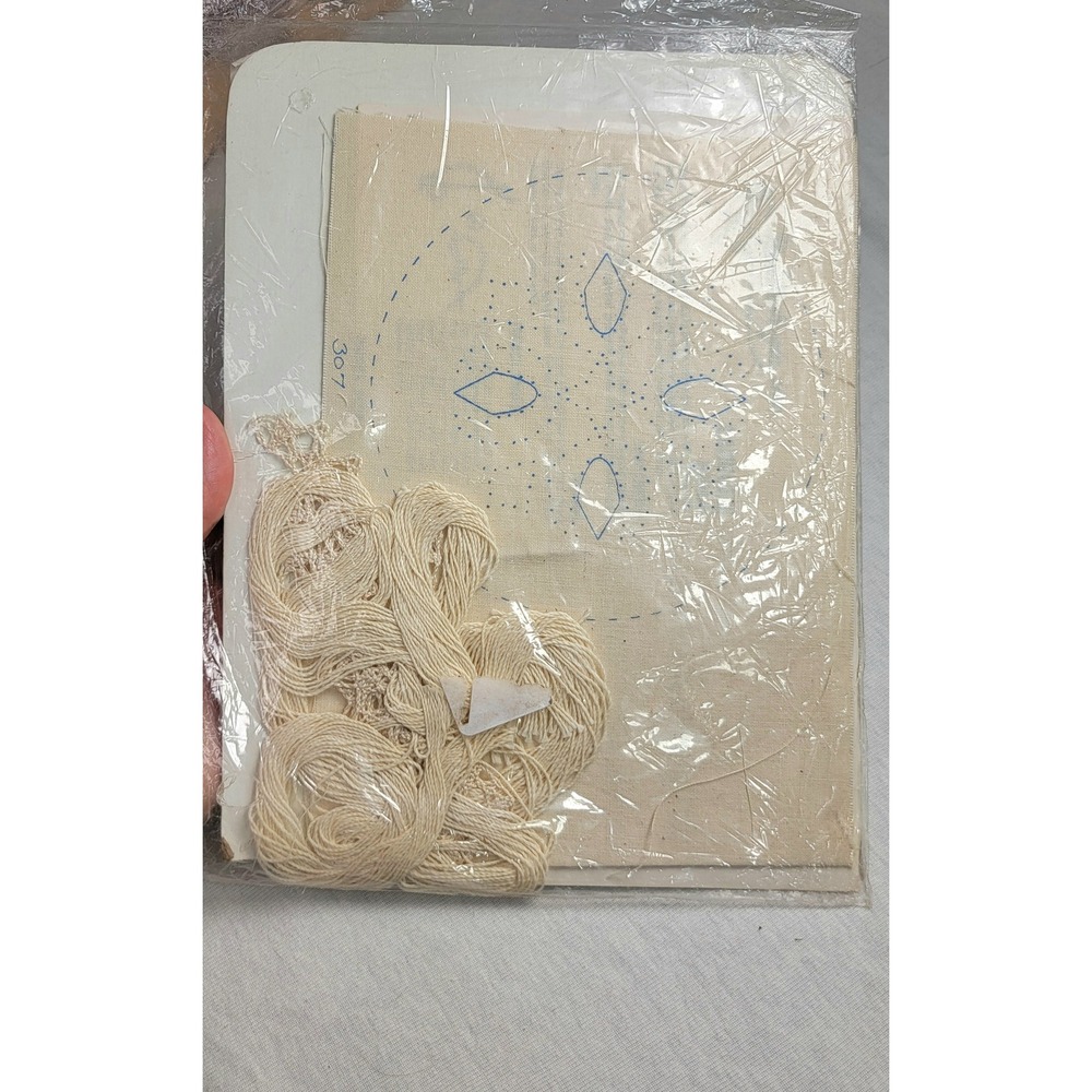 Vintage Candlewicking by Needle Magic Kit 307 Floral Muslin Pin Cushion Sachet